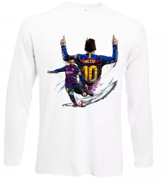 Лонгслив Messi Barcelona Белый фото