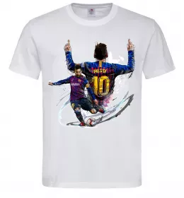 Мужская футболка Messi Barcelona Белый Мужская футболка Messi Barcelona Белый фото