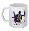 Чашка керамическая Messi Barcelona Белый фото