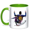 Чашка с цветной ручкой Messi Barcelona Лаймовый фото