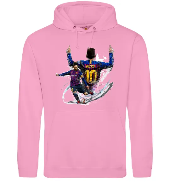 Мужская толстовка (худи) Messi Barcelona Розовый фото