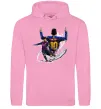 Женская толстовка (худи) Messi Barcelona Розовый фото
