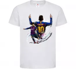 Детская футболка Messi Barcelona Белый фото