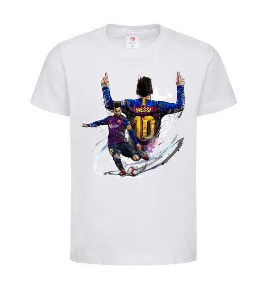 Дитяча футболка Messi Barcelona Білий фото