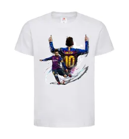 Детская футболка Messi Barcelona Белый фото