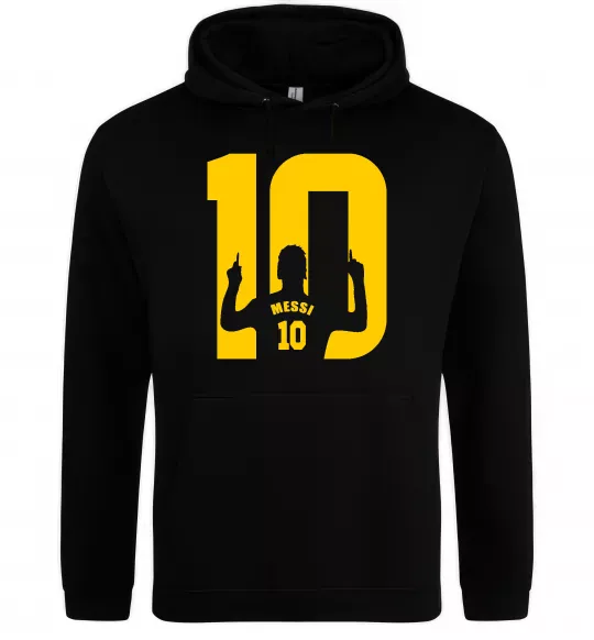 Мужская толстовка (худи) Messi 10 Черный фото