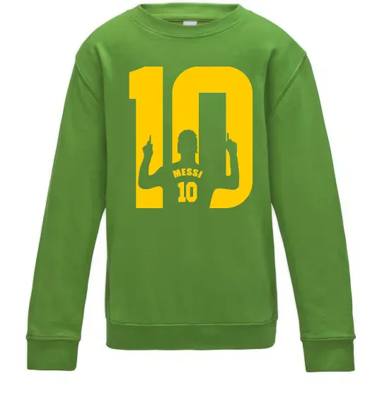 Дитячий світшот Messi 10 Лаймовий фото