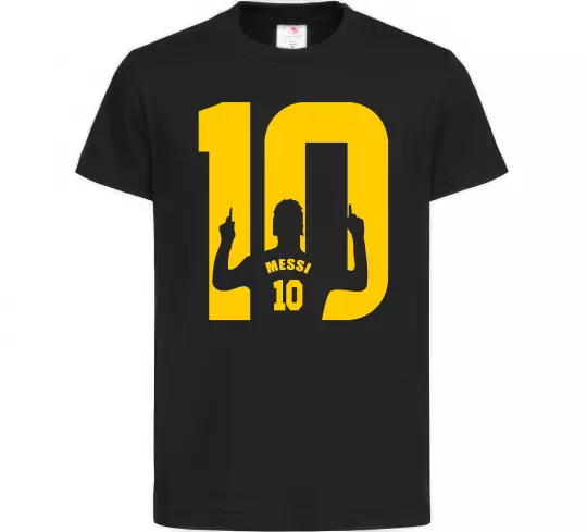Дитяча футболка Messi 10 Чорний фото