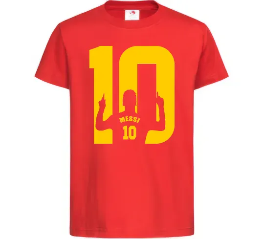 Дитяча футболка Messi 10 Червоний фото