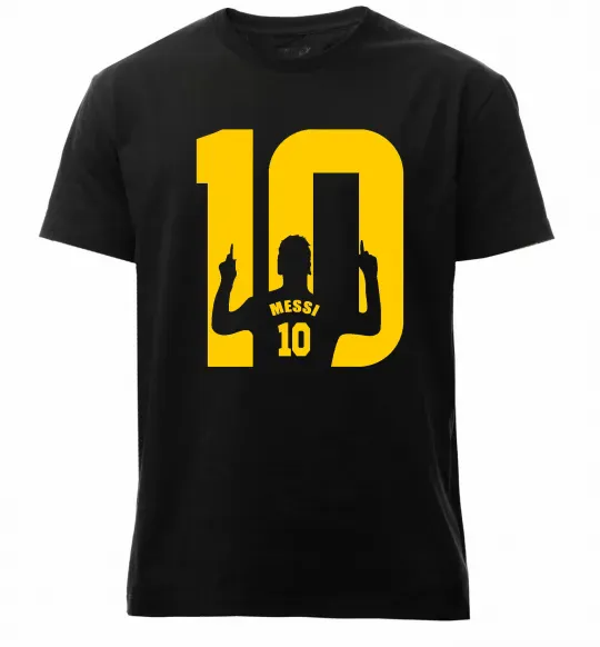 Мужская премиум футболка Messi 10 Черный фото