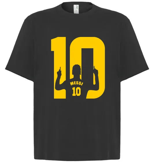 Футболка Оверсайз Messi 10 Черный фото