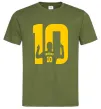 Мужская футболка Messi 10 Оливковый фото
