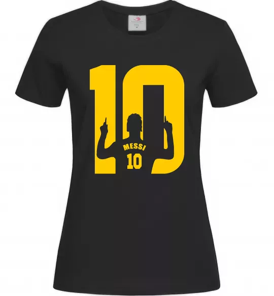 Женская футболка Messi 10 Черный фото