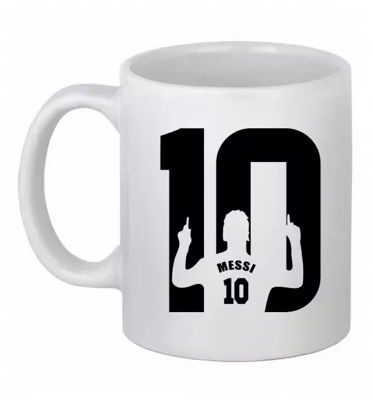 Чашка керамическая Messi 10 Белый фото