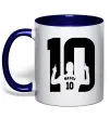 Чашка с цветной ручкой Messi 10 Глубокий темно-синий фото