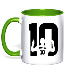 Чашка с цветной ручкой Messi 10