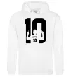 Мужская толстовка (худи) Messi 10 Белый фото