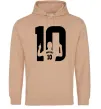 Мужская толстовка (худи) Messi 10 Песочный фото