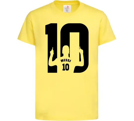Дитяча футболка Messi 10 Лимонний фото