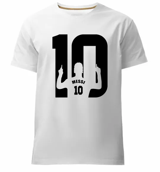 Мужская премиум футболка Messi 10 Белый фото