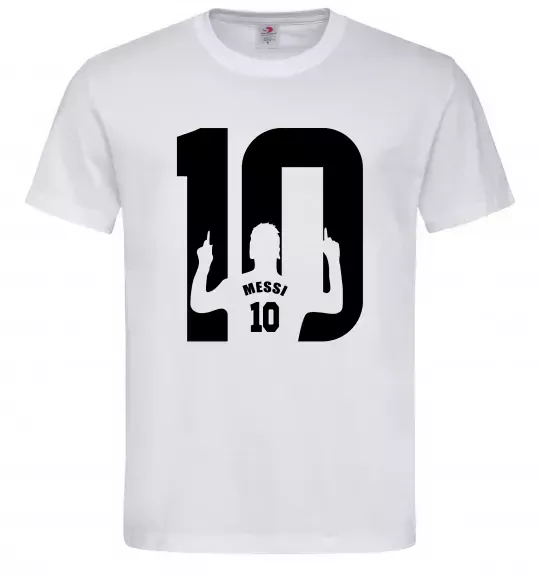 Мужская футболка Messi 10 Белый фото