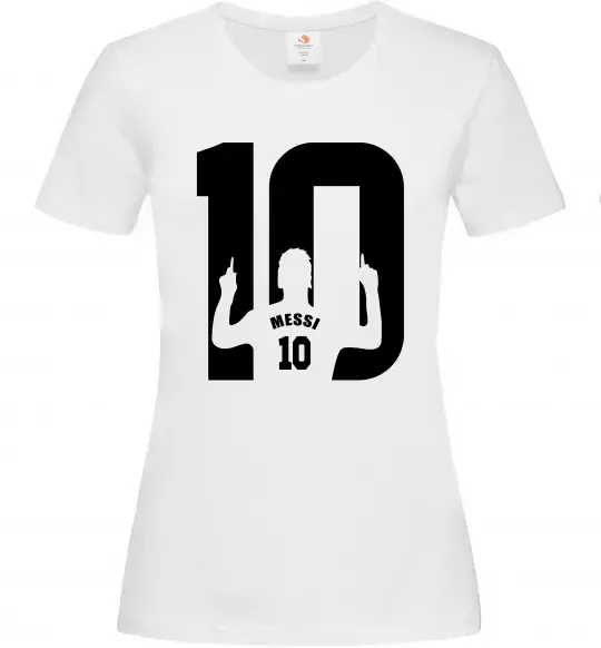 Женская футболка Messi 10 Белый фото