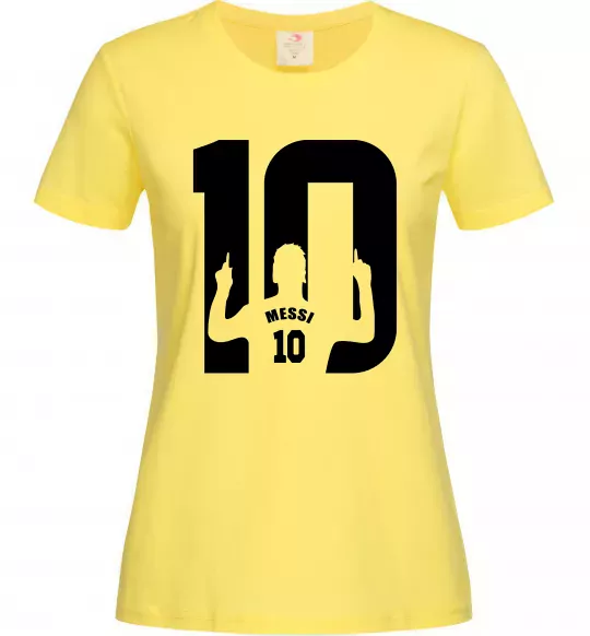 Женская футболка Messi 10 Лимонный фото
