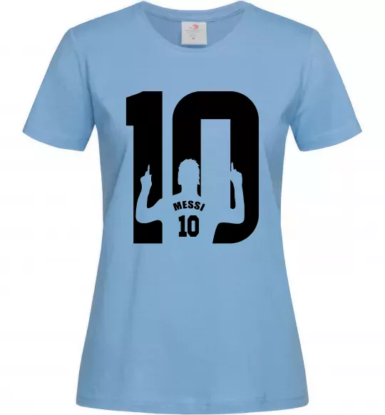 Женская футболка Messi 10 Голубой фото