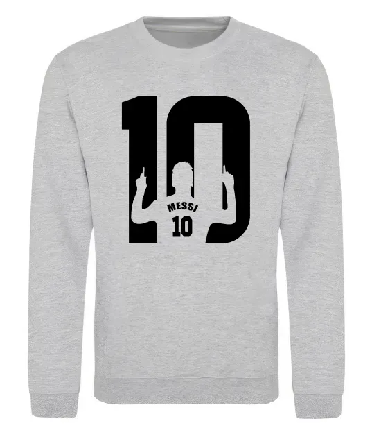 Свитшот Messi 10 Серый меланж фото