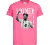 Детская футболка Lionel Messi підпис Ярко-розовый фото