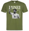 Чоловіча футболка Lionel Messi підпис Оливковий фото