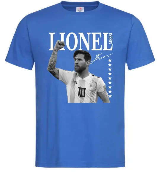 Чоловіча футболка Lionel Messi підпис Яскраво-синій фото