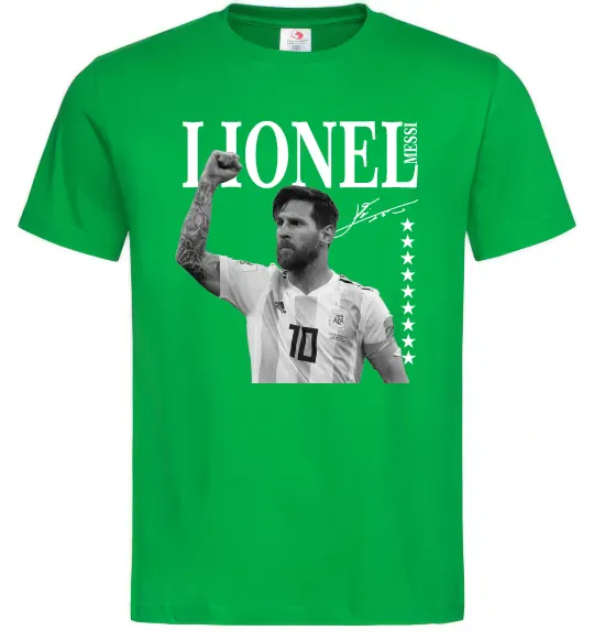 Чоловіча футболка Lionel Messi підпис Зелений фото