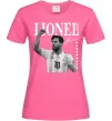 Женская футболка Lionel Messi підпис Ярко-розовый фото