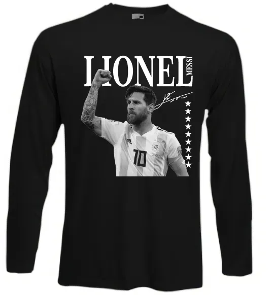 Лонгслив Lionel Messi підпис Черный фото