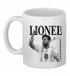 Чашка керамическая Lionel Messi підпис Белый фото