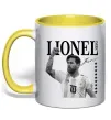 Чашка с цветной ручкой Lionel Messi підпис Солнечно желтый Чашка с цветной ручкой Lionel Messi підпис Солнечно желтый фото
