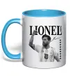 Чашка с цветной ручкой Lionel Messi підпис Голубой Чашка с цветной ручкой Lionel Messi підпис Голубой фото