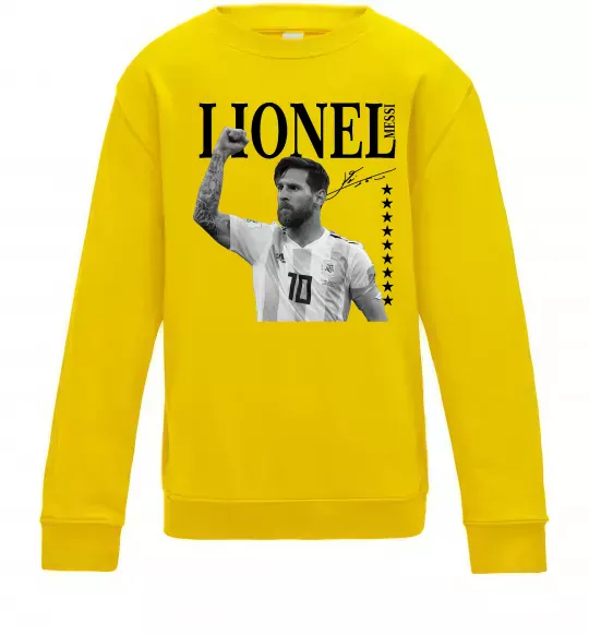 Дитячий світшот Lionel Messi підпис Сонячно жовтий фото