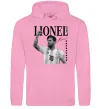 Мужская толстовка (худи) Lionel Messi підпис Розовый фото
