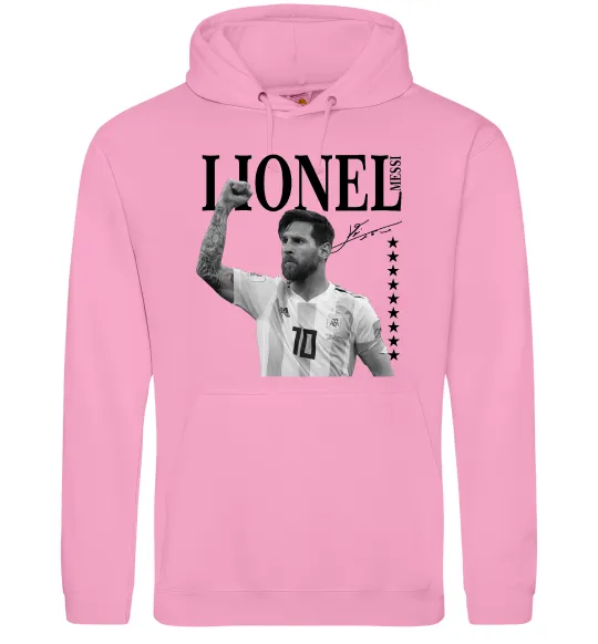 Женская толстовка (худи) Lionel Messi підпис Розовый фото