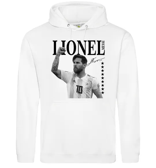 Женская толстовка (худи) Lionel Messi підпис Белый фото