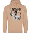 Женская толстовка (худи) Lionel Messi підпис Песочный фото