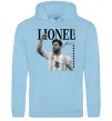 Женская толстовка (худи) Lionel Messi підпис Голубой фото