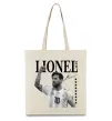 Эко-сумка Lionel Messi підпис Бежевый фото