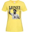 Женская футболка Lionel Messi підпис Лимонный фото