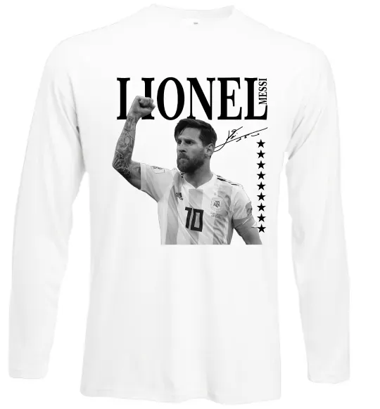 Лонгслив Lionel Messi підпис Белый фото