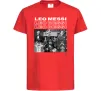 Детская футболка Messi колаж Красный фото