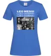 Женская футболка Messi колаж Ярко-синий фото