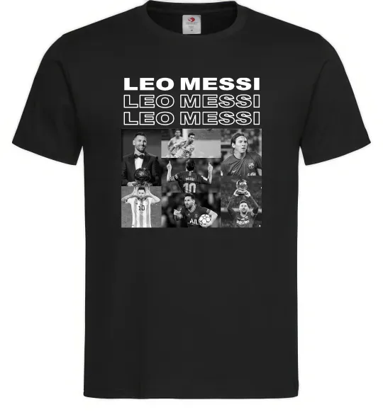 Мужская футболка Messi колаж Черный фото